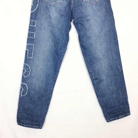 Guess Vintage High Rise Straight Denim Blue Jeans - Picture 8 of 8